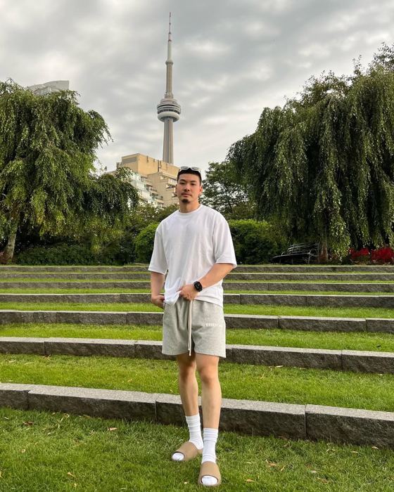 David in front of the CN Tower