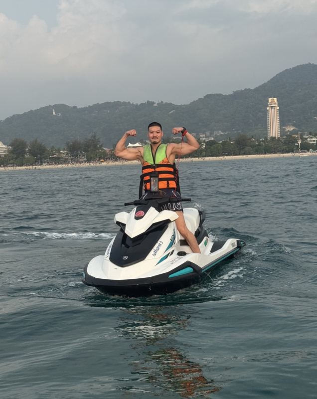 David on a jetski